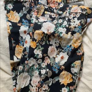 7 for all Mankind floral skinny jeans
